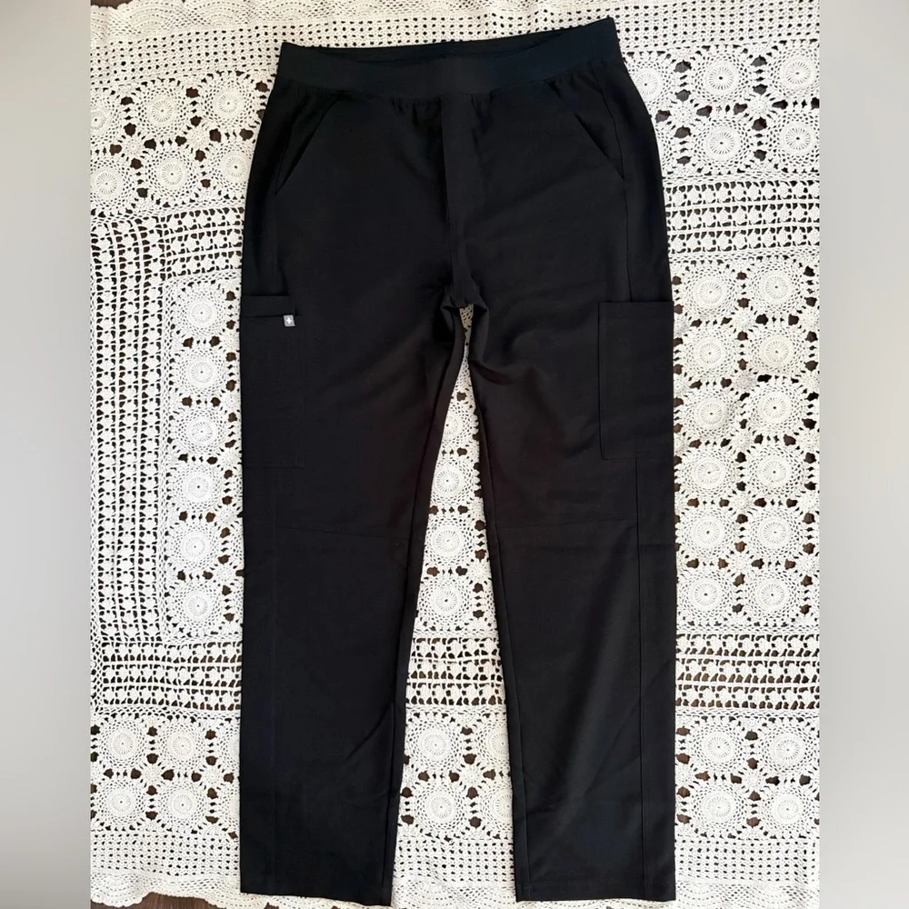 Figs Men’s Axim Straight-Leg Scrub Pant Black Size Extra Large Tall